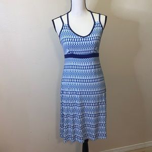 Dakini blue patterned sporty scrappy summer dress